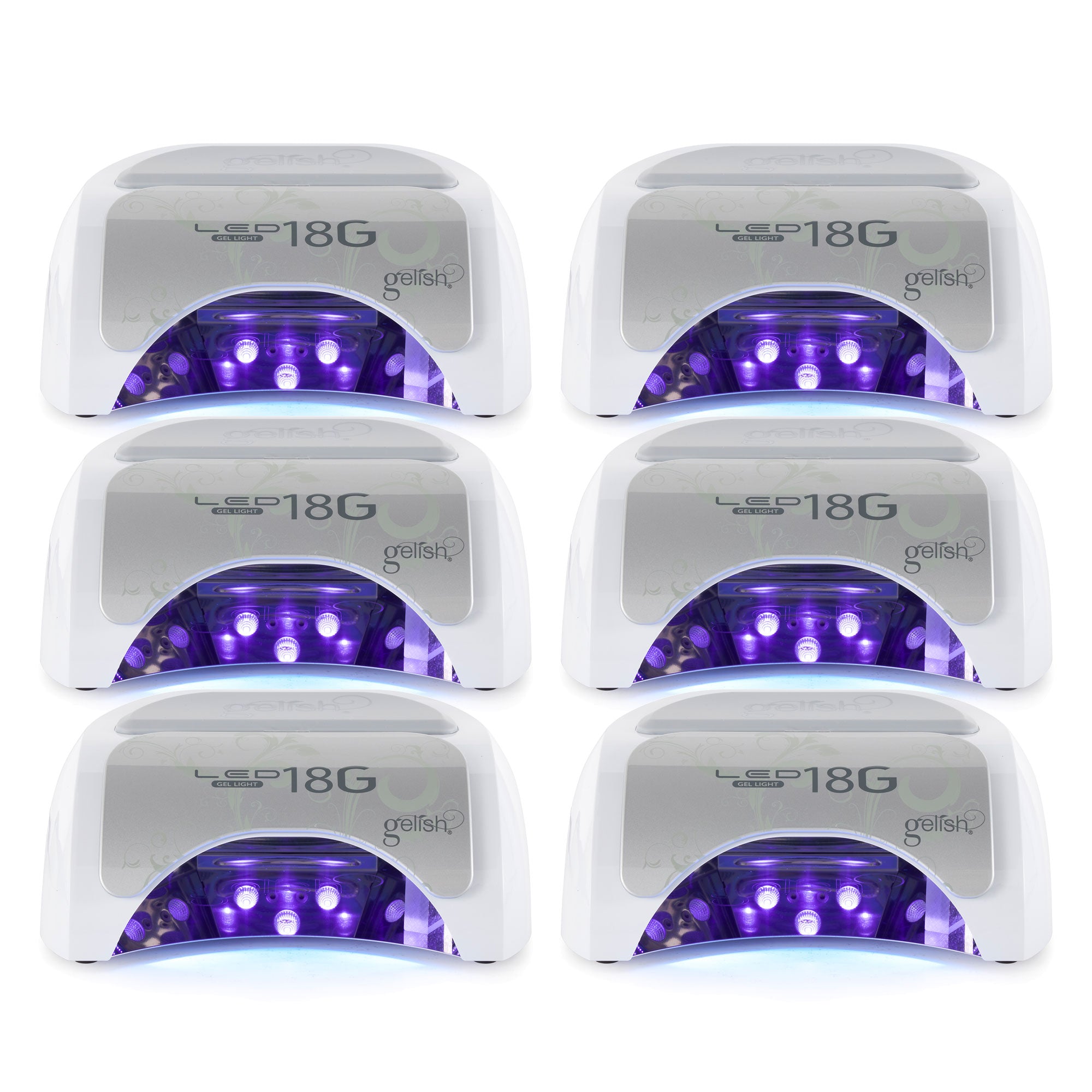 Gelish 18G Professional Salon Gel Nail Polish Dryer Cure LED Lamp Light (6 Pack) - VMInnovations