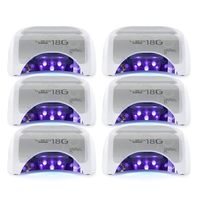 Gelish 18G Professional Salon Gel Nail Polish Dryer Cure LED Lamp Light (6 Pack) - VMInnovations