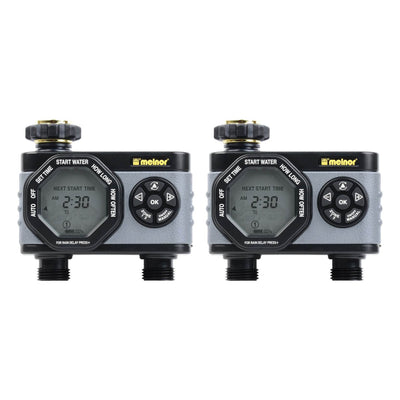 Melnor HydroLogic Digital 2 Zone Programmable Water Timer and Controller(2 Pack)