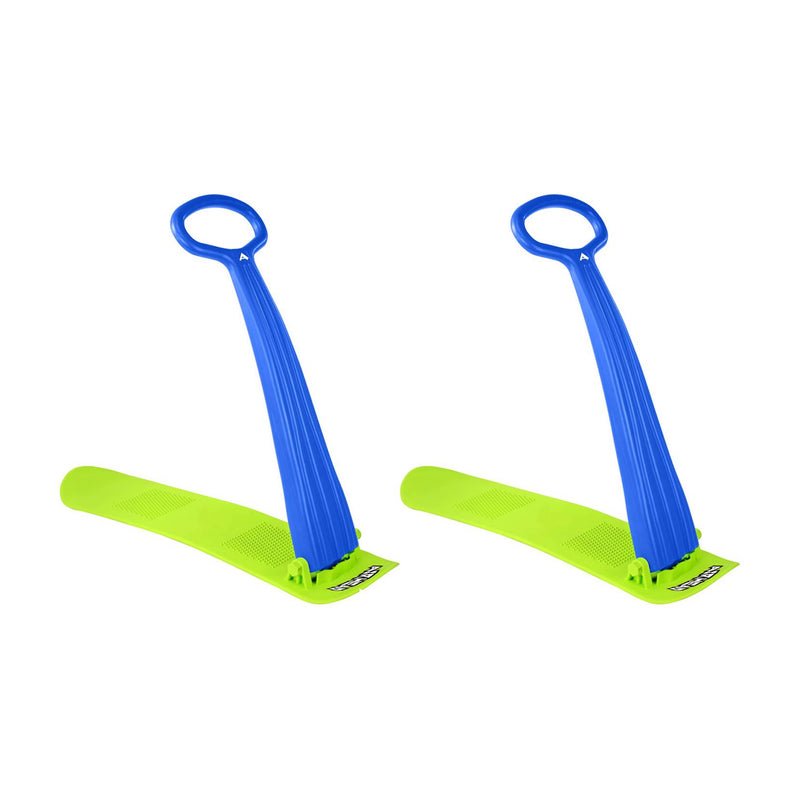 Airhead Kids Scoot Snow Scooter for Hills and Flats, Blue and Green (2 Pack)