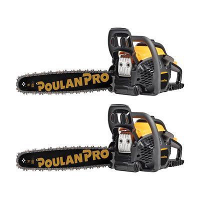 Poulan Pro 20" Bar 50cc 2 Cycle Gas Chainsaw (Certified Refurbished) (2 Pack)