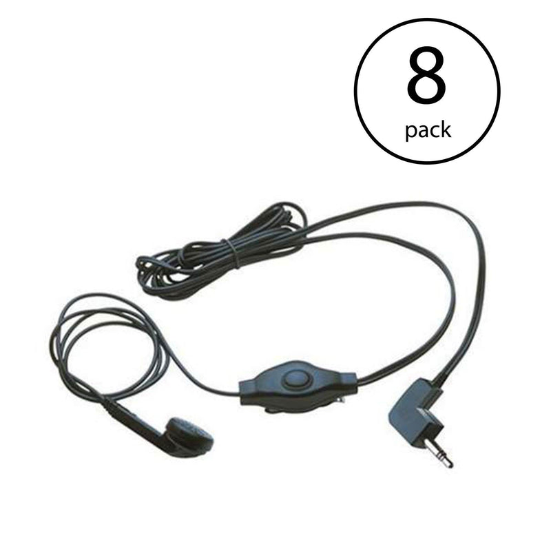 Cobra Earbud And Microphone MicroTalk Walkie Talkie Headset | GA-EBM2 (8 Pack)