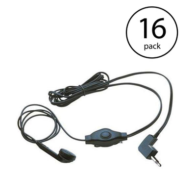 Cobra Earbud And Microphone MicroTalk Walkie Talkie Headset | GA-EBM2 (16 Pack)