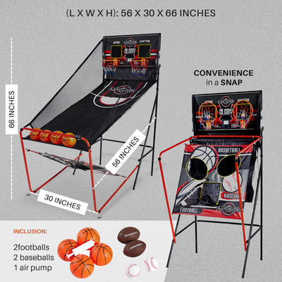 Lancaster 2 Player Electronic Arcade 3 in 1 Basketball Sports Game (Used) - VMInnovations
