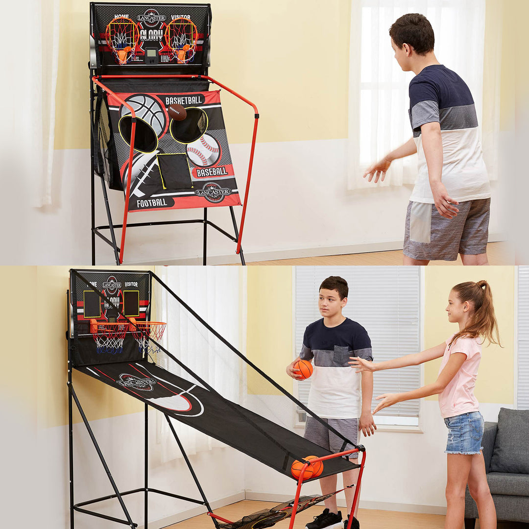 Lancaster 2 Player Electronic Arcade 3 in 1 Basketball Sports Game (Used)