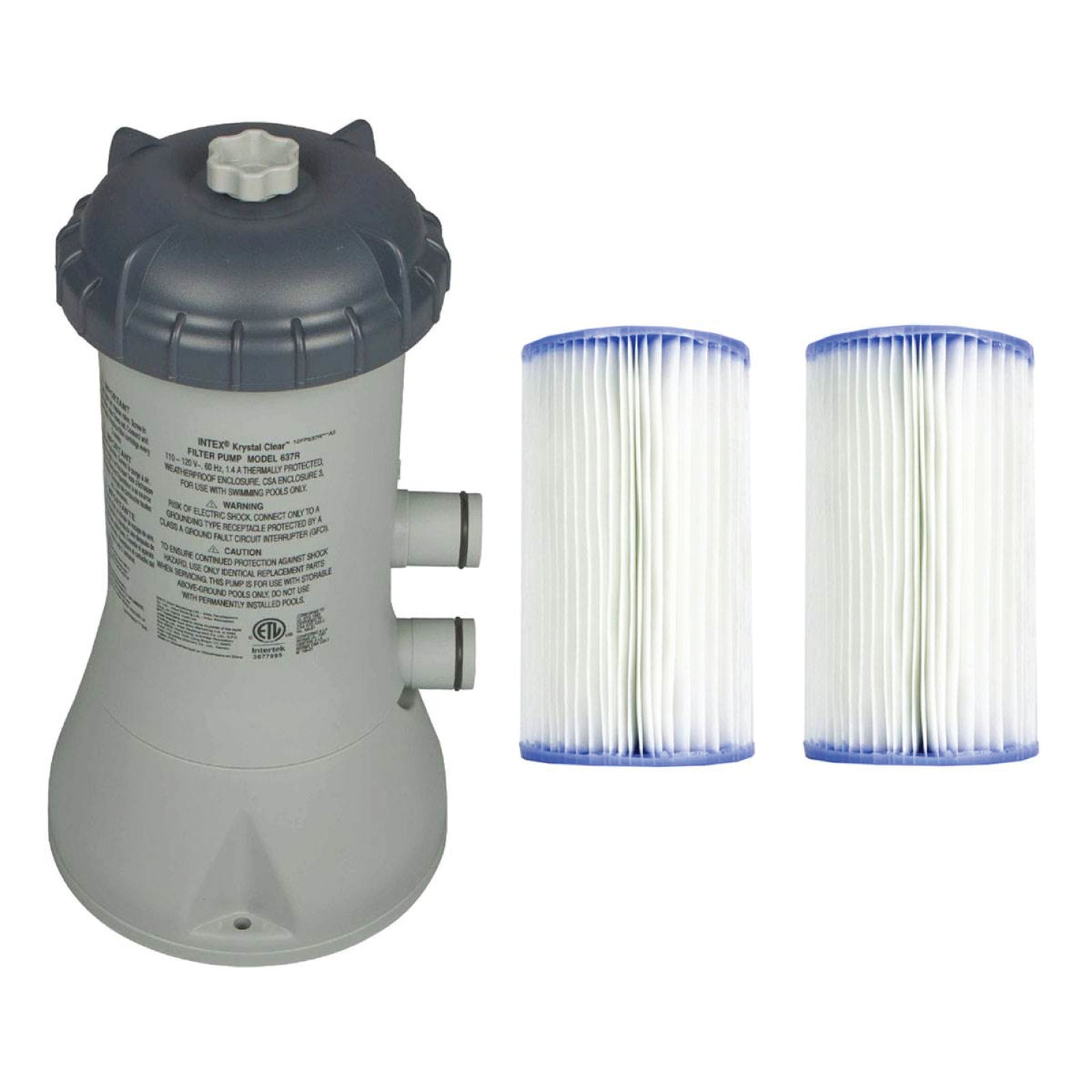 INTEX C1000 Krystal Clear Pool Filter Pump & Type A Pool Filter Cartridges - VMInnovations