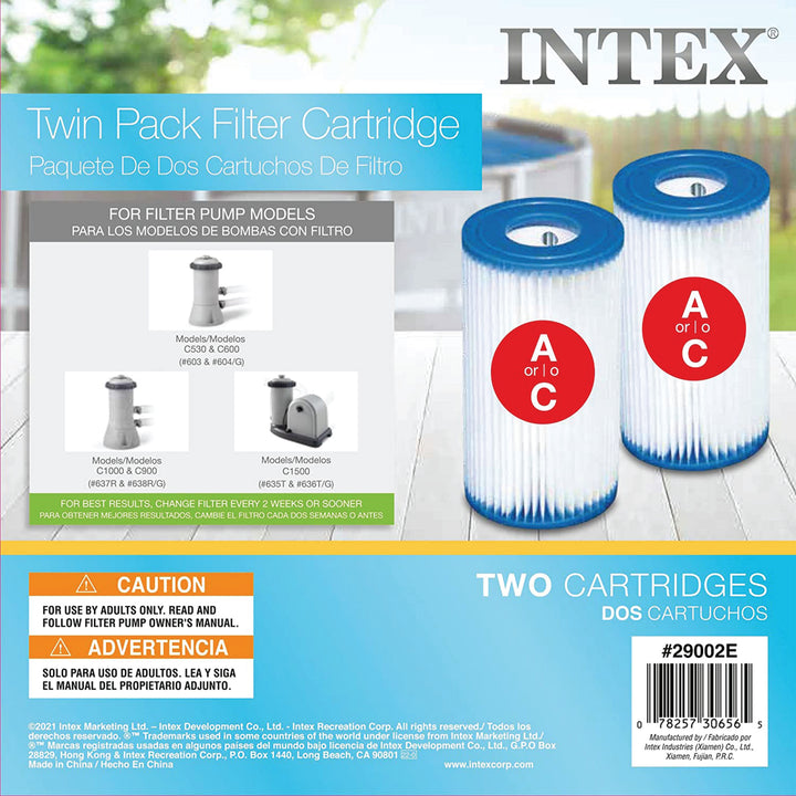 INTEX C1000 Krystal Clear Pool Filter Pump & Type A Pool Filter Cartridges