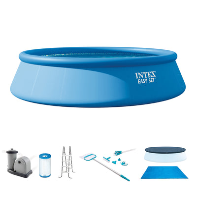 Intex Easy Set 18' x 48" Inflatable Pool Set with Pump, Ladder & Maintenance Kit - VMInnovations