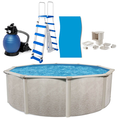 Aquarian Phoenix 18ft x 52in Above Ground Pool w/ Filter, Ladder, Liner, Skimmer - VMInnovations