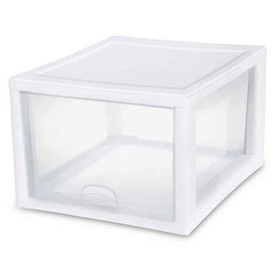 Sterilite 27 Qt (4 Pk) & 16 Qt (6 Pk) Stackable Plastic Storage Drawer Container - VMInnovations