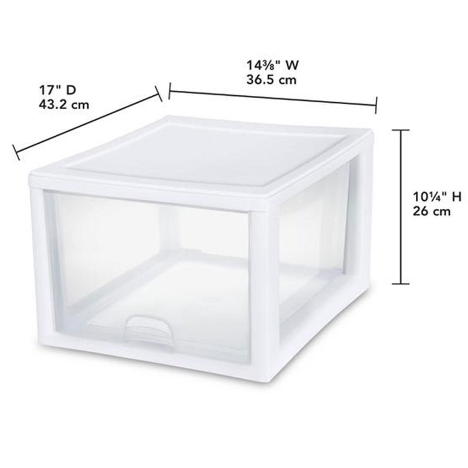 Sterilite 27 Qt (4 Pk) & 16 Qt (6 Pk) Stackable Plastic Storage Drawer Container - VMInnovations