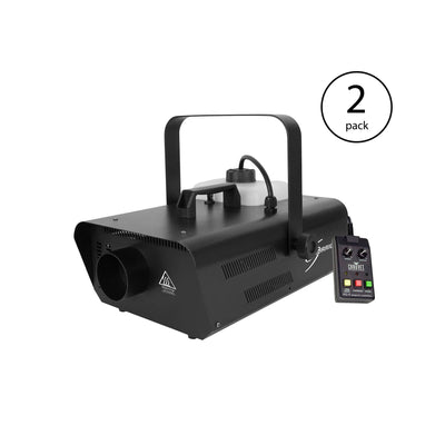 Chauvet DJ Hurricane Smoke Fog Machine Party Fogger w/ Wired Remote (2 Pack)