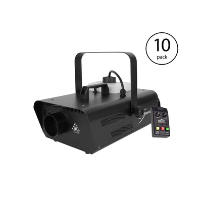 Chauvet DJ Hurricane Smoke Fog Machine Party Fogger w/ Wired Remote (10 Pack)