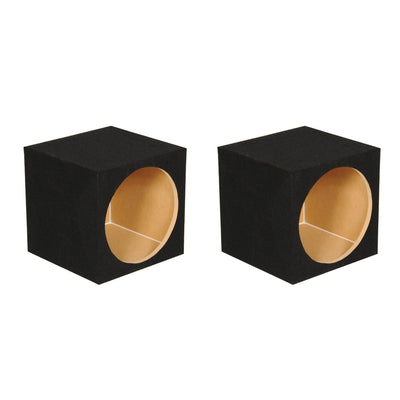 Q-POWER 12 Inch Single Sealed Car Vehicle Subwoofer Sub Box Enclosure (2 Pack)