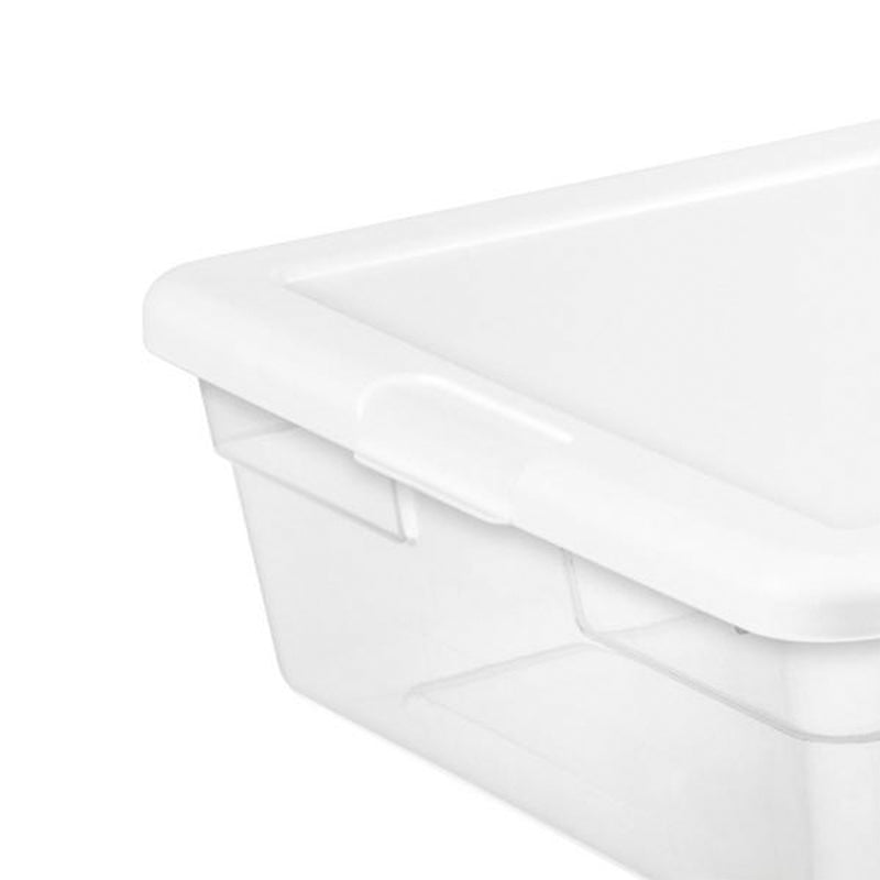 Sterilite 28 Quart Clear Plastic Stacking Storage Container Box w/Lid, 40 Pack - VMInnovations