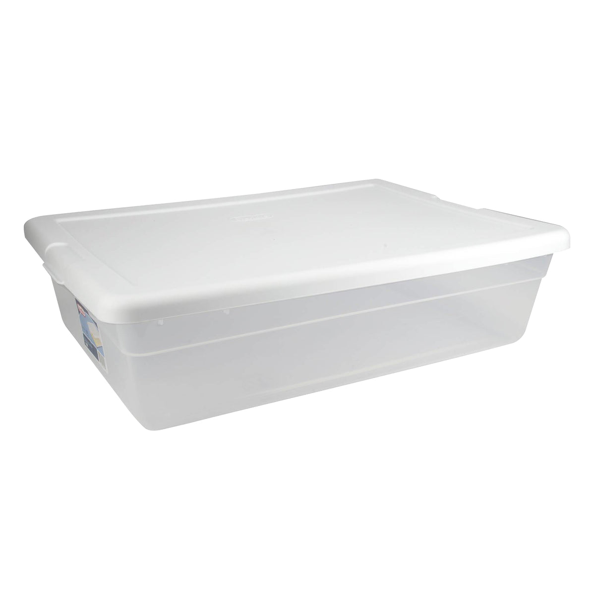 Sterilite 28 Quart Clear Plastic Stacking Storage Container Box w/Lid, 100 Pack