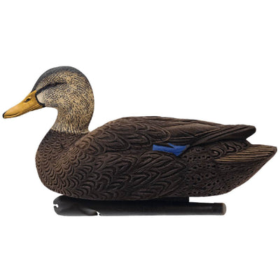 Avian-X Top Flight Black Ducks Hunting Floater Decoys, Brown (6 Pack) (Open Box)