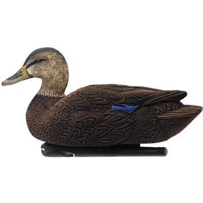 Avian-X Top Flight Black Ducks Hunting Floater Decoys, Brown (6 Pack) (Open Box)