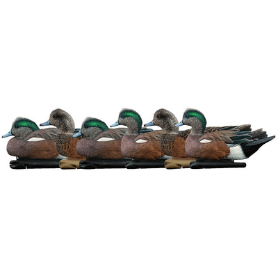 Avian-X Top Flight Wigeon Hunting Durable Duck Floater Decoys, Brown (6 Pack)