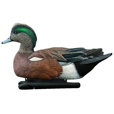Avian-X Top Flight Wigeon Hunting Durable Duck Floater Decoys, Brown (6 Pack)