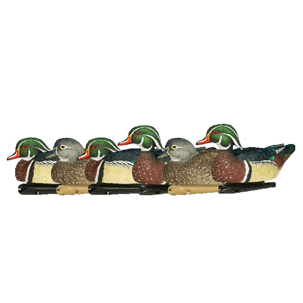 Avian X Top Flight Wood Duck & Mallard Floater Decoys, Green (6pk) (Open Box)