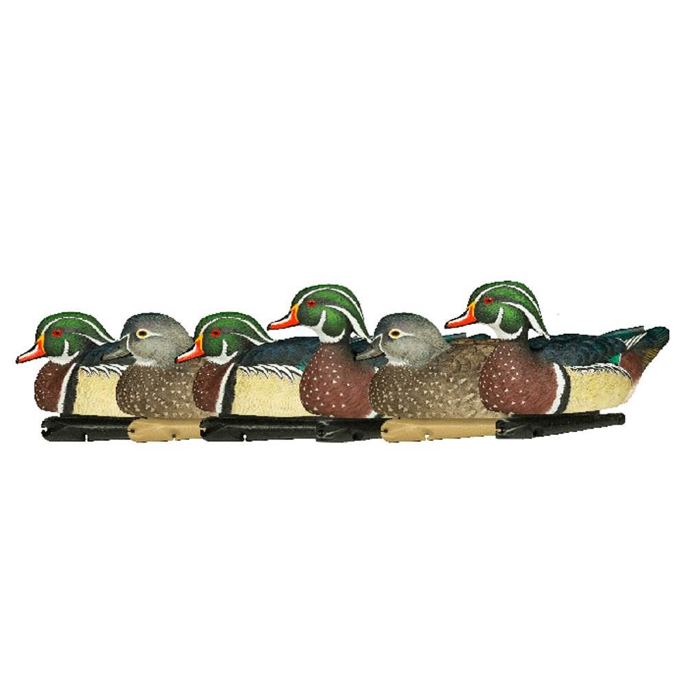 Avian X Top Flight Wood Duck & Mallard Floater Decoys, Green (6pk) (Open Box) - VMInnovations