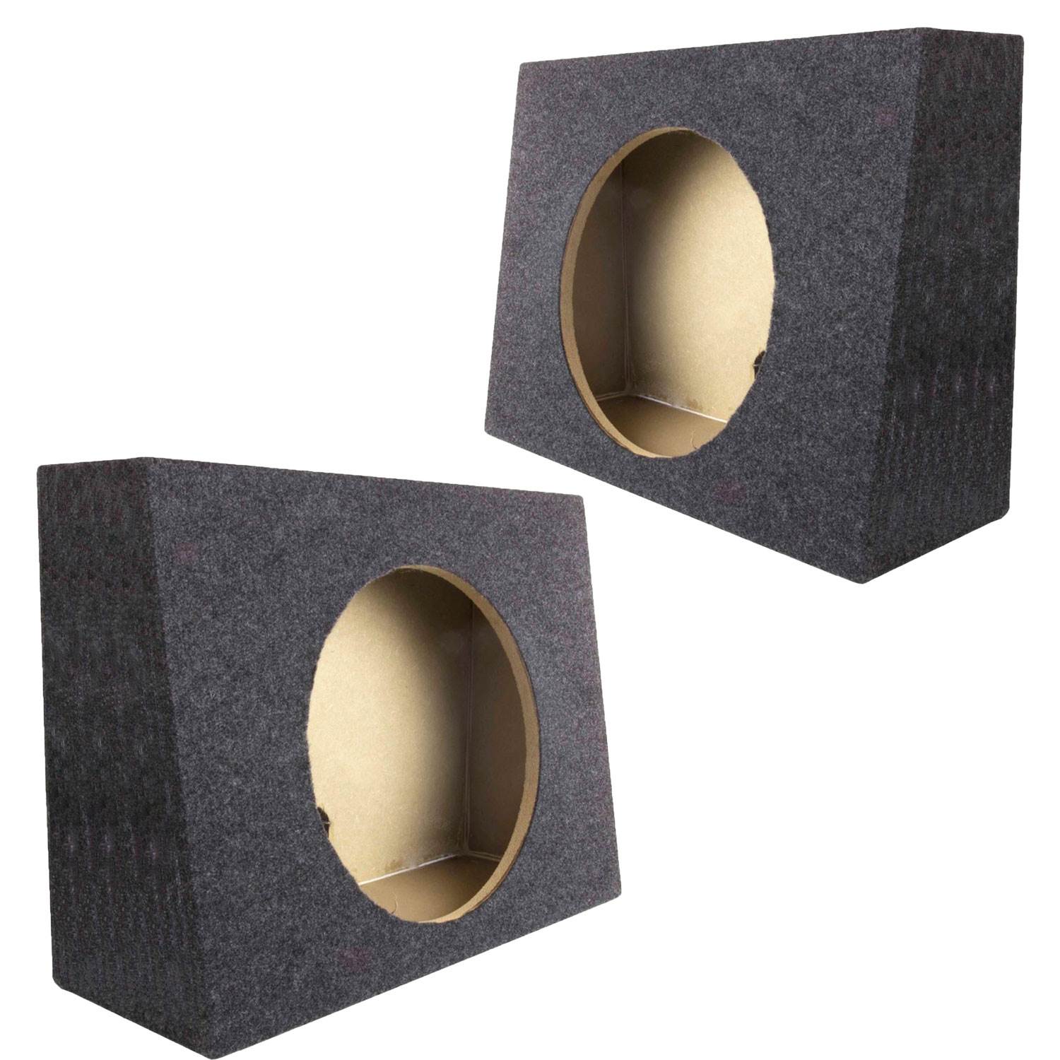 Q Power 12-Inch Sealed Slim Shallow Truck Subwooofer Box Enclosure (2 Pack) - VMInnovations