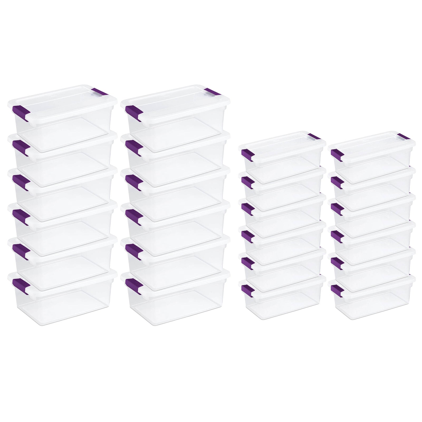 Sterilite 15 Quart Storage Tote, 12 Pack, and 6 Quart Storage Tote, 12 Pack - VMInnovations