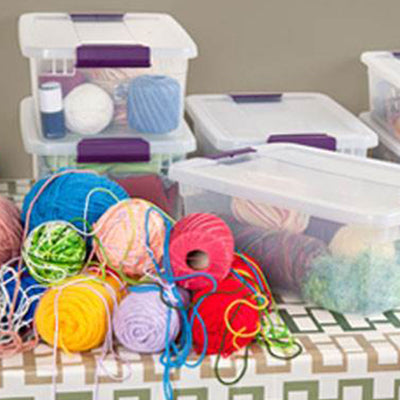 Sterilite 15 Quart Storage Tote, 12 Pack, and 6 Quart Storage Tote, 12 Pack - VMInnovations