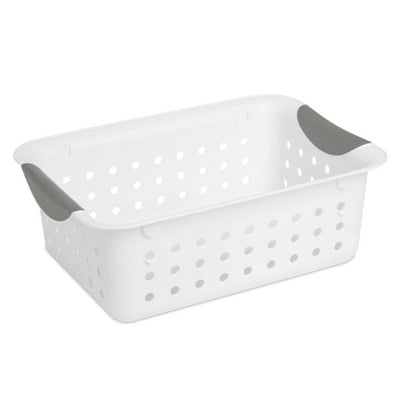 Sterilite Medium & Small Ultra Plastic Storage Bin Organizer Basket (12 Pack) - VMInnovations