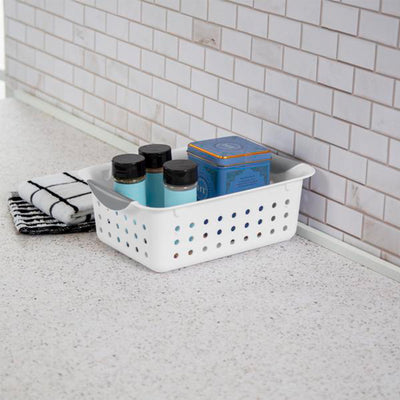 Sterilite Medium & Small Ultra Plastic Storage Bin Organizer Basket (12 Pack) - VMInnovations