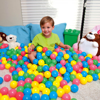 Bestway 93510E Plastic Play Balls for Kids 12 Months to 5 Years Old (200 Count)