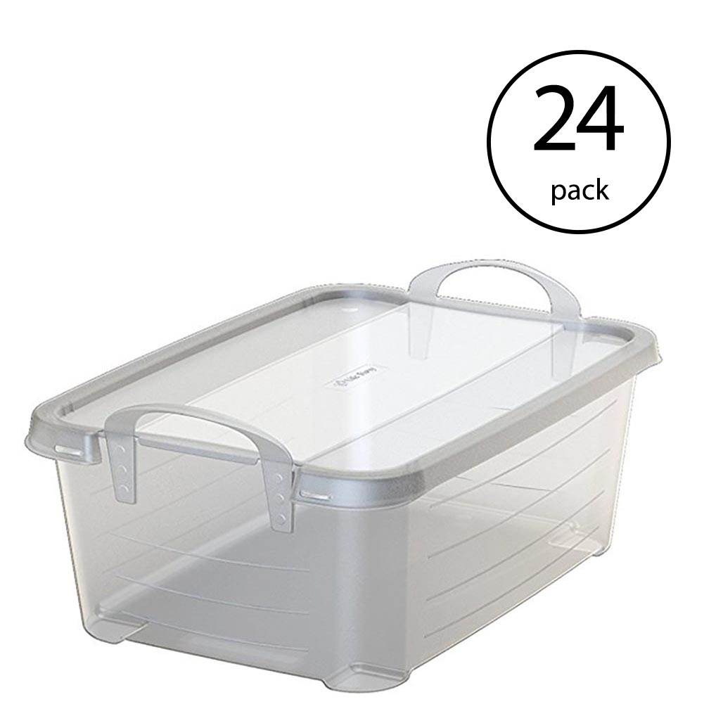 Life Story 14 Quart Clear Stackable Organization Storage Box Container (24 Pack)