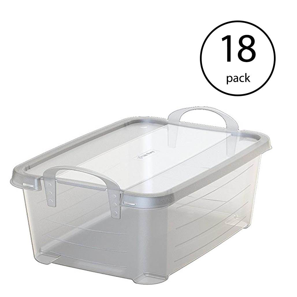 Life Story 14 Quart Clear Stackable Organization Storage Box Container (18 Pack) - VMInnovations