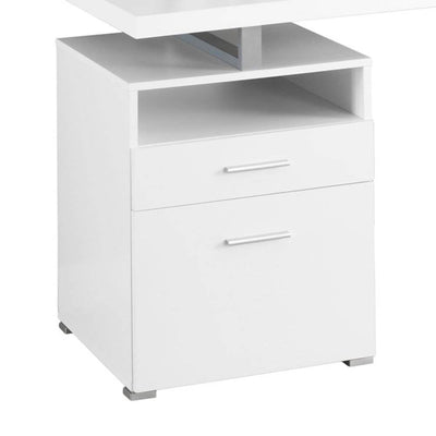 Monarch Specialties 60" Office Computer Desk with Filing Drawer, White (2 Pack)