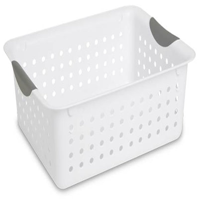 Sterilite Large Ultra Storage Basket (6 Pack) + Medium (6 Pack) + Small (Dozen) - VMInnovations