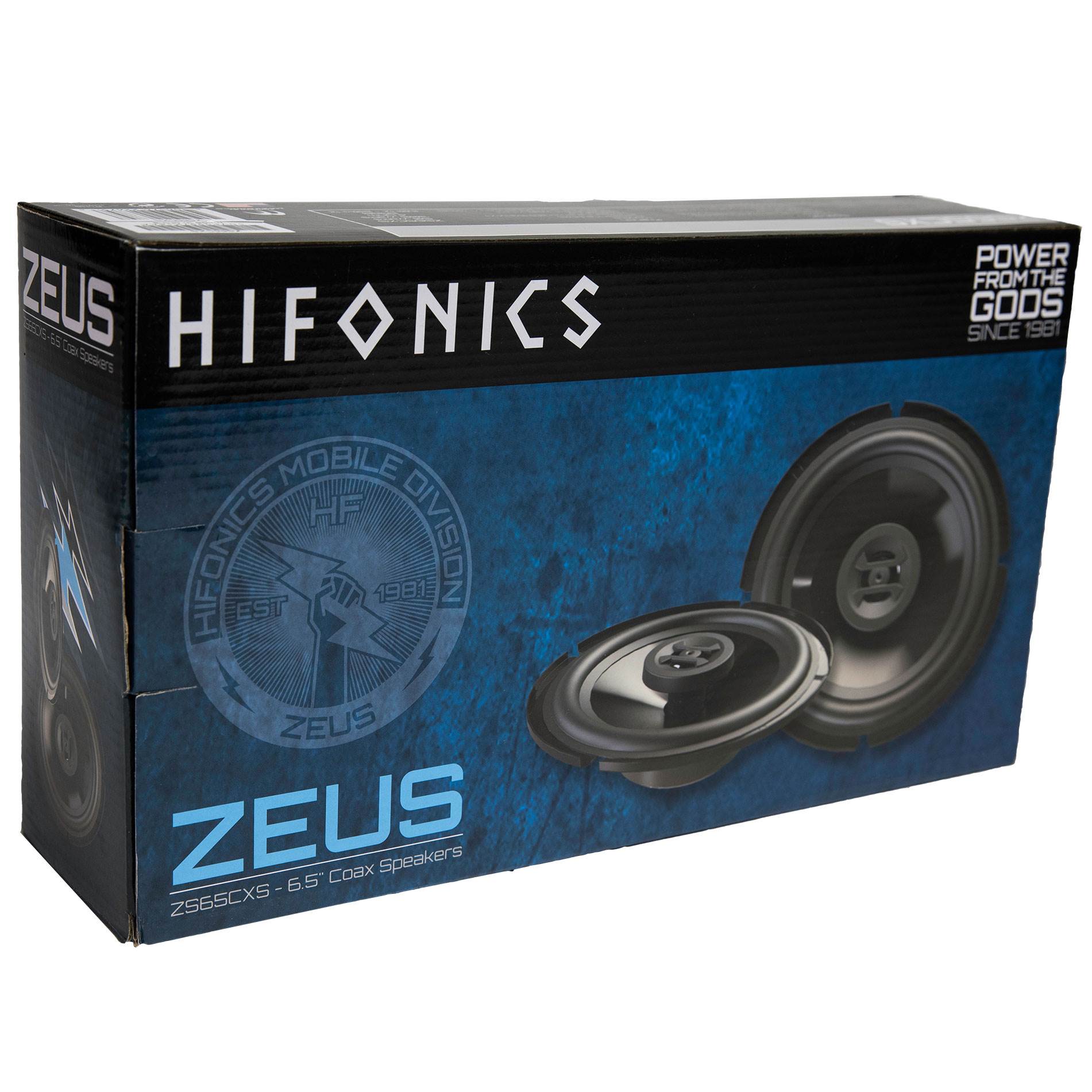 Hifonics Zeus ZS65CXS 6.5 Inch 3 Way 300W Shallow Coaxial Speakers, 2 Pack - VMInnovations