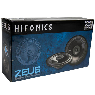 Hifonics Zeus ZS65CXS 6.5 Inch 3 Way 300W Shallow Coaxial Speakers, 2 Pack - VMInnovations
