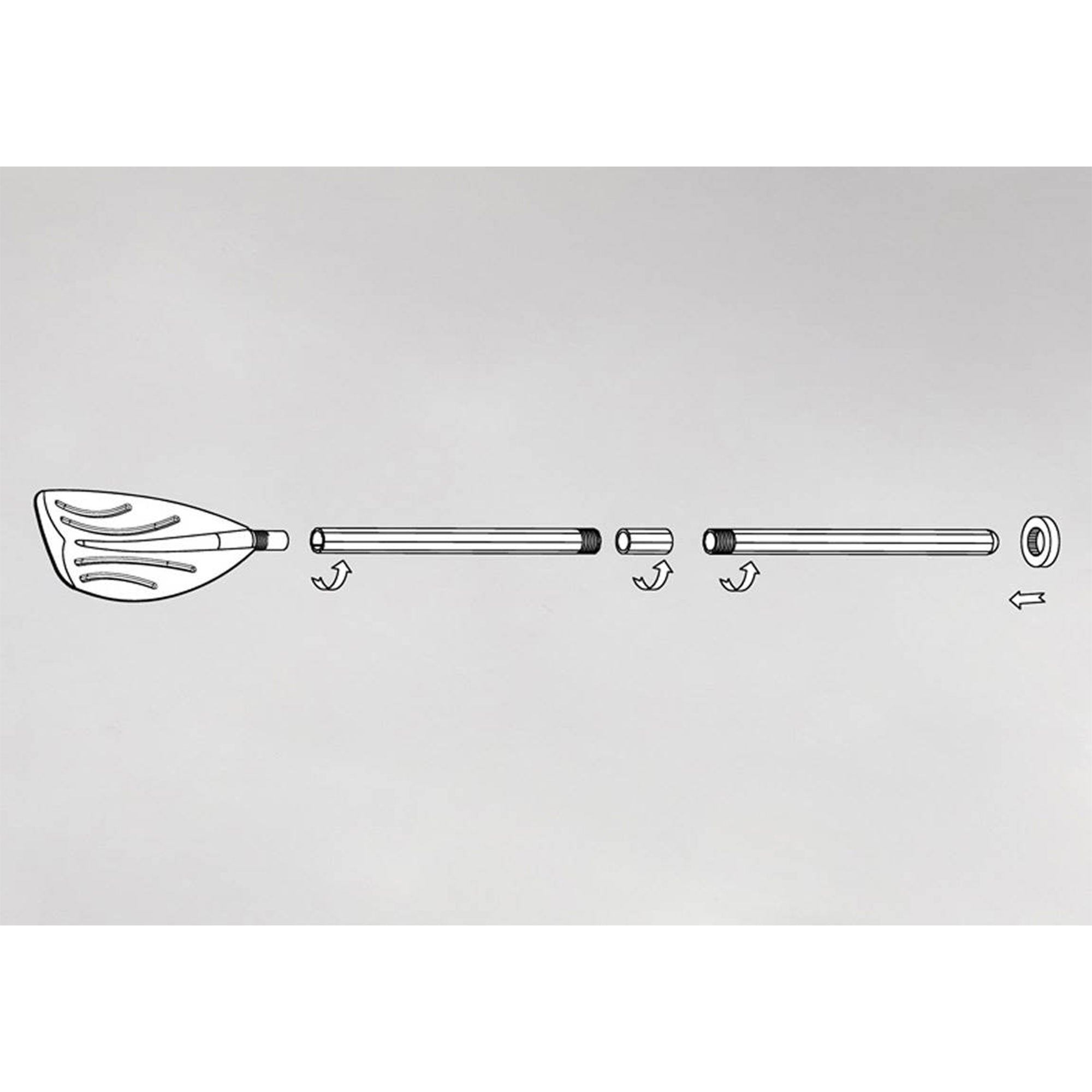Intex Set of 48" Paddles Plastic Ribbed French Oars for Inflatable Boat (4 Pack) - VMInnovations