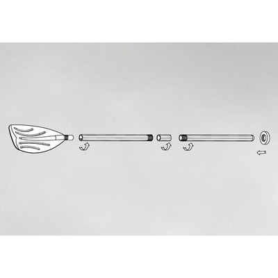 Intex Set of 48" Paddles Plastic Ribbed French Oars for Inflatable Boat (4 Pack) - VMInnovations