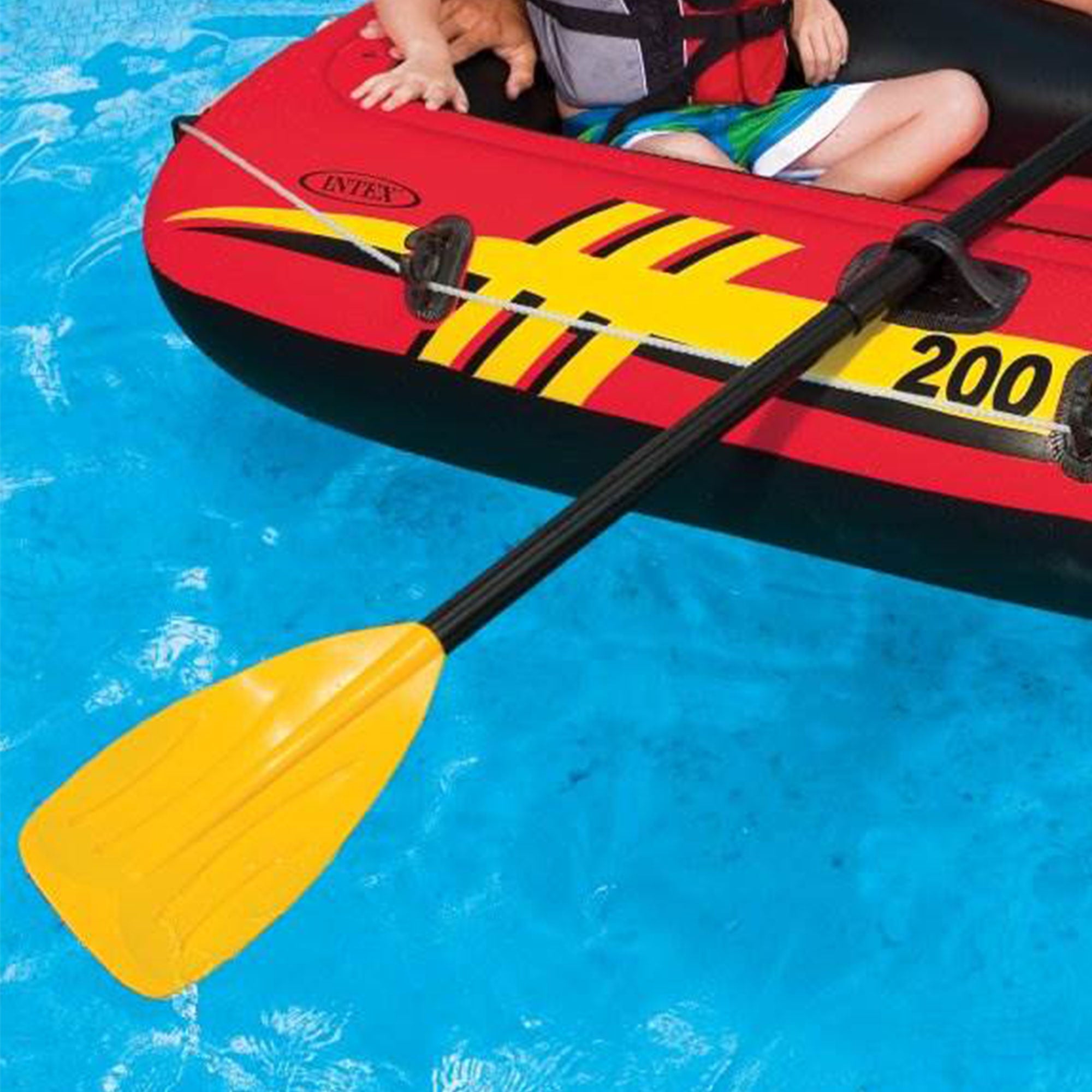 Intex Set of 48" Paddles Plastic Ribbed French Oars for Inflatable Boat (4 Pack) - VMInnovations