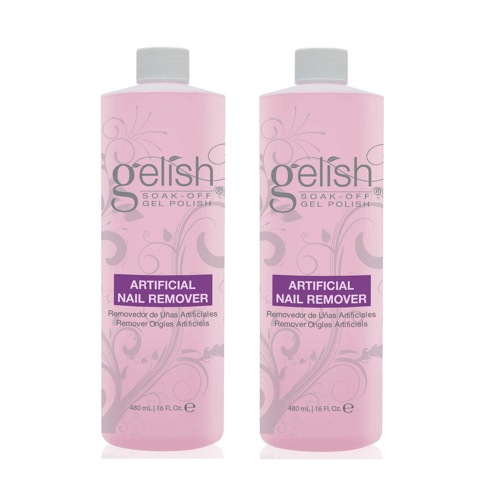 NEW Gelish Artificial Refill Soak Off Gel Nail Polish Remover 480mL (2 Pack) - VMInnovations