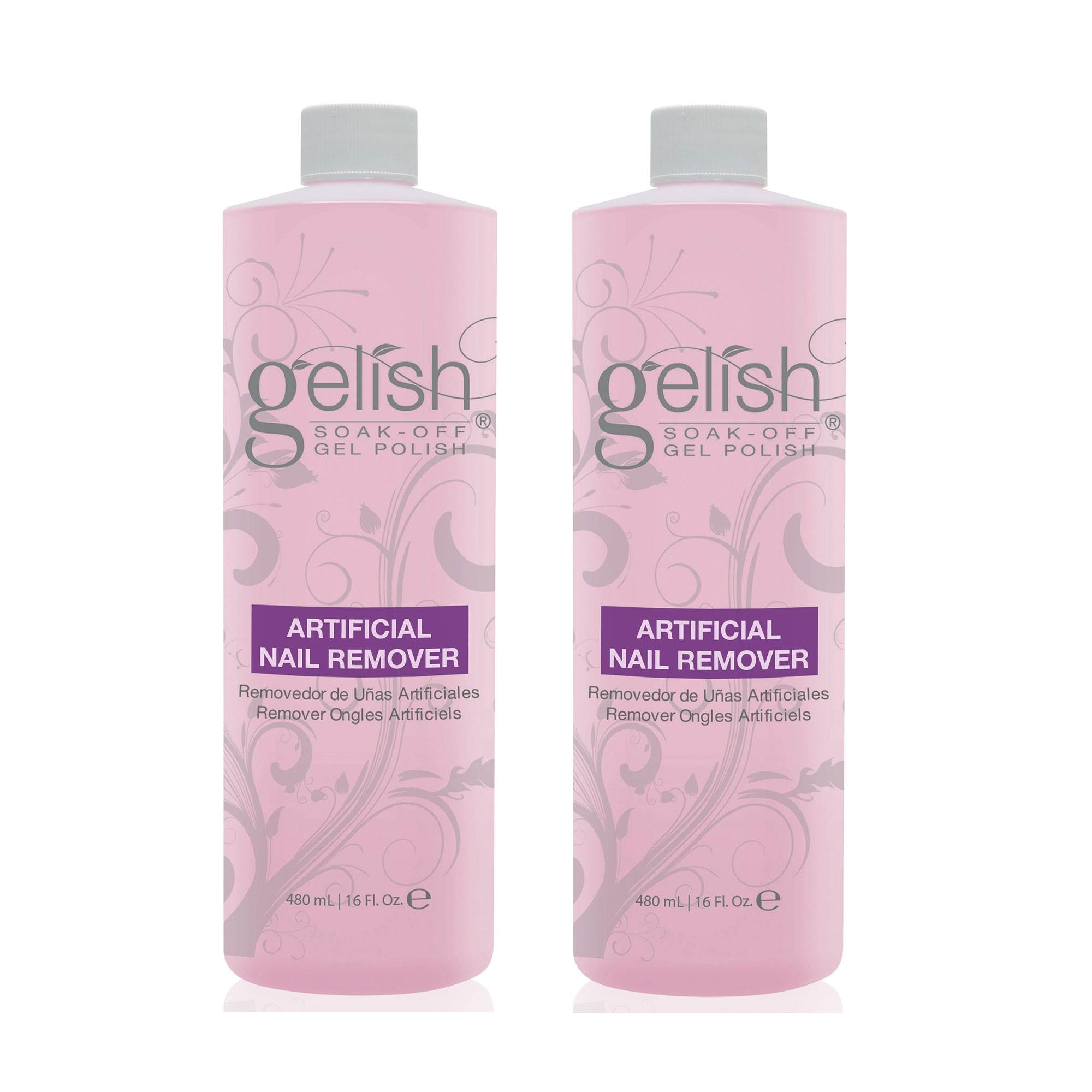 NEW Gelish Artificial Refill Soak Off Gel Nail Polish Remover 480mL (2 Pack) - VMInnovations