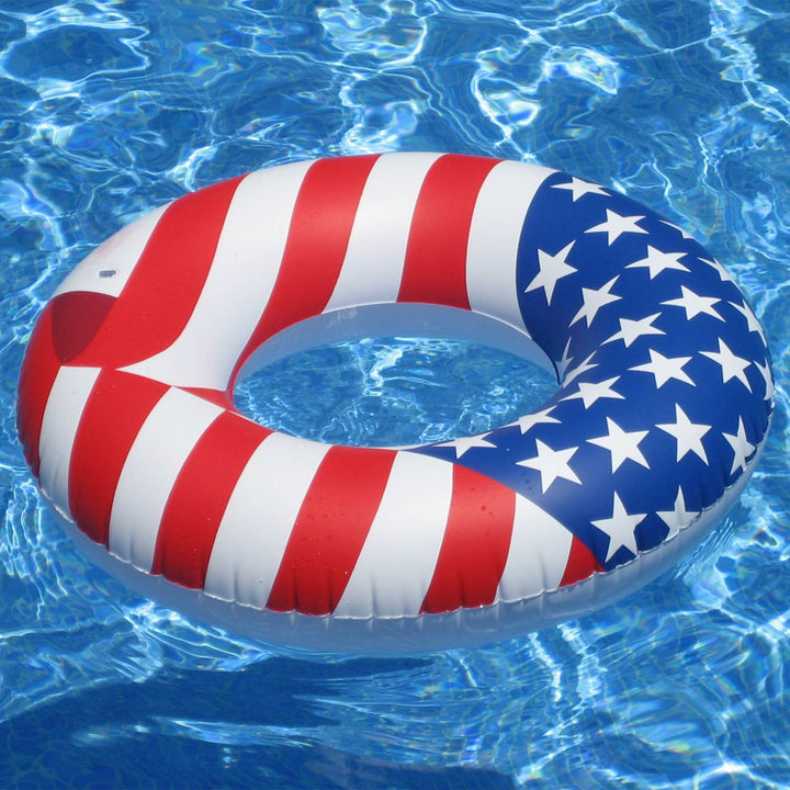 Swimline 36" Inflatable Patriotic American Flag Swimming Pool Float (3 Pack)