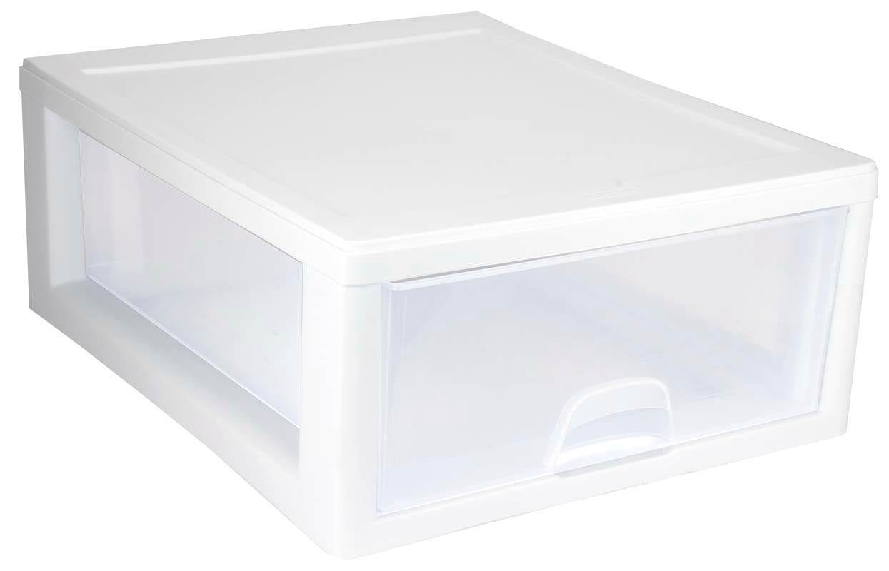Sterilite 16 Qt Clear Stacking Storage Drawer Container (6 Pack) + 6 Qt (6 Pack) - VMInnovations