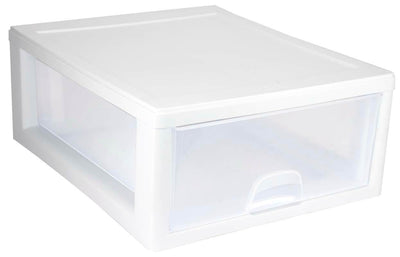 Sterilite 16 Qt Clear Stacking Storage Drawer Container (6 Pack) + 6 Qt (6 Pack)