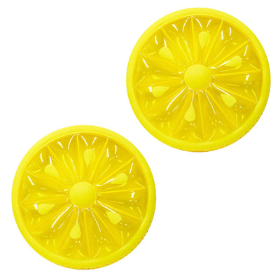 Swimline 60-Inch Inflatable Heavy-Duty Swimming Pool Lemon Slice Float (2 Pack)