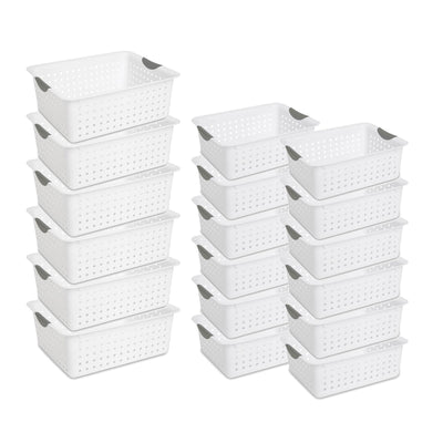Sterilite Set of Large Ultra Basket, 6 Count, and Medium Ultra Basket, 12 Count