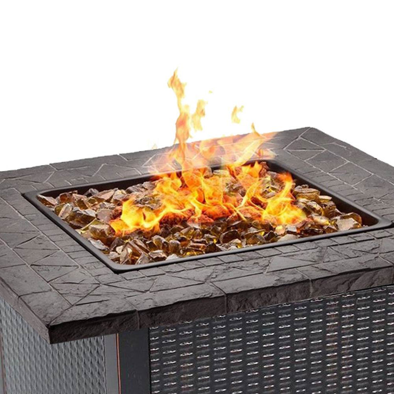 Endless Summer Decorative Push Button All Weather Outdoor Gas Fire Pit (2 Pack)