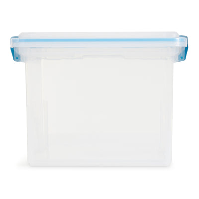 Sterilite 32 Quart Clear Stacking Storage Container with Gasket Lid, 24 Pack